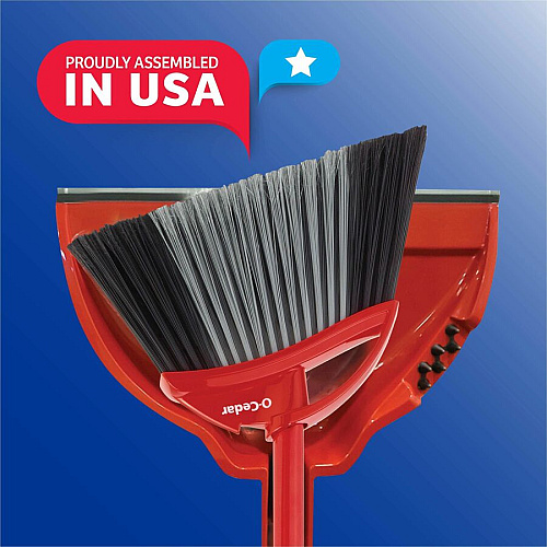 O-Cedar PowerCorner Angle Broom Black , Gray Handle - 1 Each (167420)