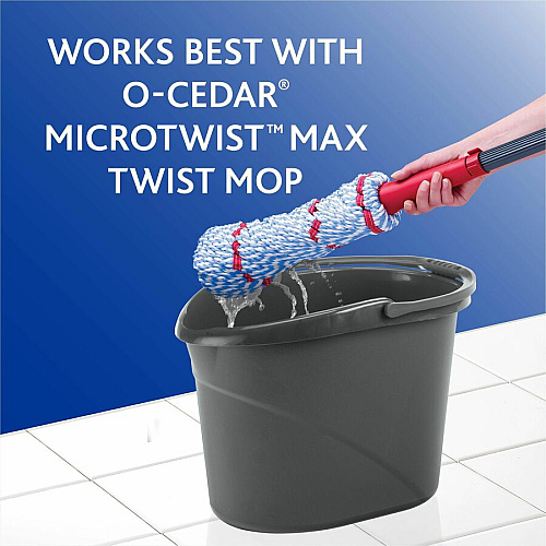 O-Cedar Easy Pour Bucket 3 gal - Splash Resistant, Durable, Handle - Plastic - Gray - 1 Each (152592)