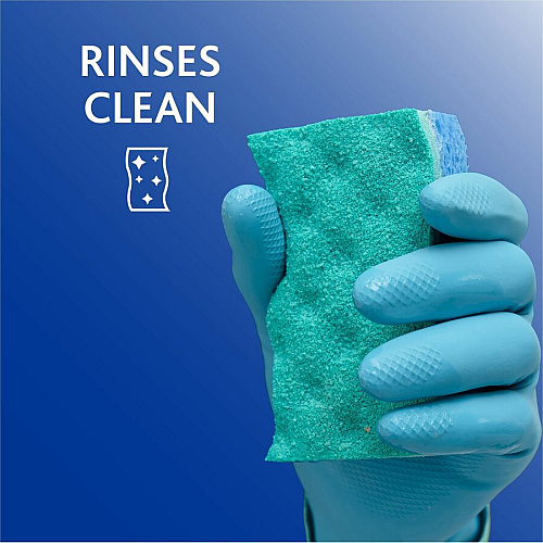 O-Cedar Scrunge Non-Scratch Scrub Sponge 4.2" Width x 2.6" Depth x 4.2" Length - 2 / Pack - Cellulose, Synthetic Fiber - Multi, Blue, Green (169431)