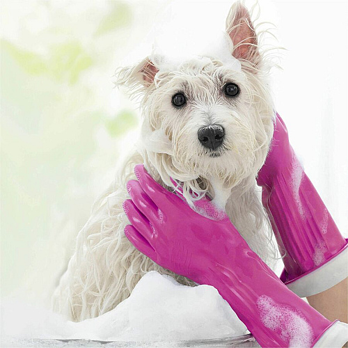O-Cedar Playtex Living Gloves 14" Glove Length - Chemical, Bacteria Protection - Large Size - Latex, Neoprene, Nitrile - Pink - Anti-microbial, Reusable, Durable, Comfortable, Odor Resistant, Textured Palm, Textured Fingertip - For Household, Cle (166120)