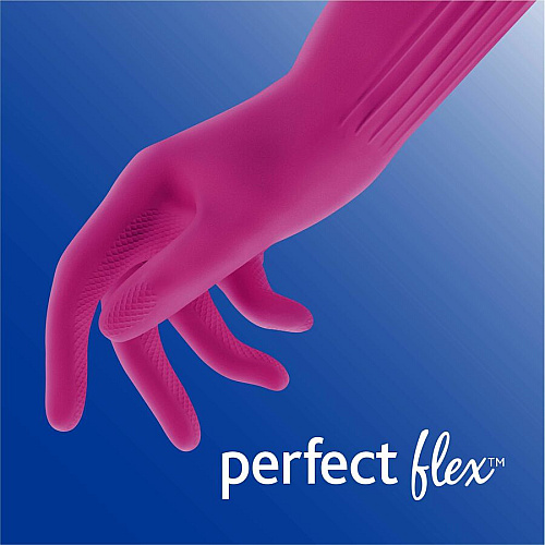 O-Cedar Playtex Living Gloves 14" Glove Length - Chemical, Bacteria Protection - Large Size - Latex, Neoprene, Nitrile - Pink - Anti-microbial, Reusable, Durable, Comfortable, Odor Resistant, Textured Palm, Textured Fingertip - For Household, Cle (166120)