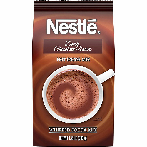 Nestea Nestle Dark Chocolate Hot Cocoa Mix 1.75 lb - Dark Chocolate - 12 / Carton (45960)