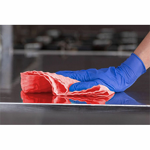Vileda Professional Breazy Microfiber Cloths 13.78" Length x 13.78" Width - Washable, Hygienic - Red - 25 / Pack (161611)