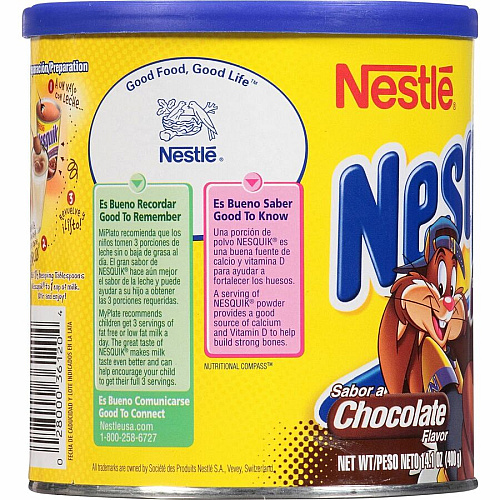 Nesquik Chocolate Powder Powder - ChocolateCanister - 1 Each (40002)
