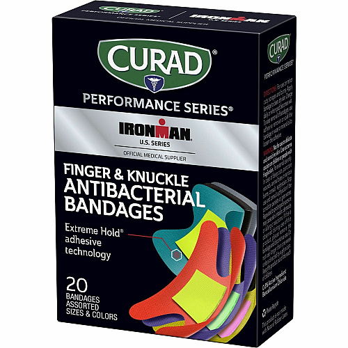 Curad Finger/Knuckle Antibacterial Bandage Assorted Sizes - Assorted - Fabric - 20 / Box (CURIM5021V1)