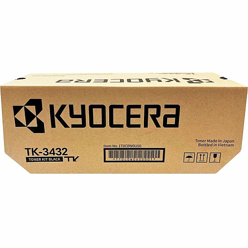 Kyocera TK-3432 Original Laser Toner Cartridge - Black - 1 Each