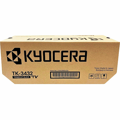 Kyocera TK-3432 Original Laser Toner Cartridge - Black - 1 Each