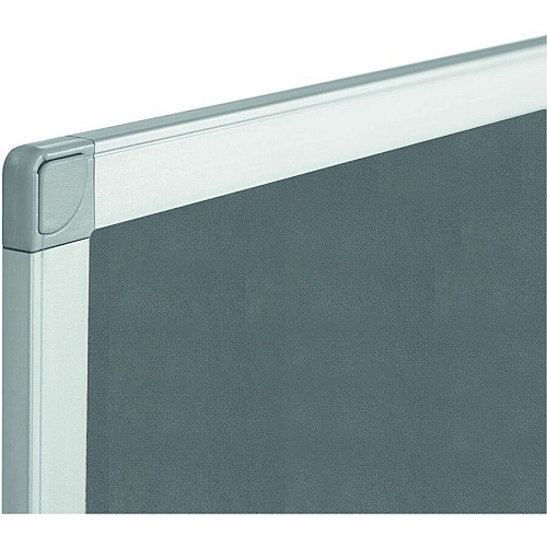 MasterVision Ayda Fabric Bulletin Board Gray Fabric, Felt Surface - Self-healing, Sleek Style - Aluminum Frame - 18" Height x 24" Width - 1 Each (FA02429214)