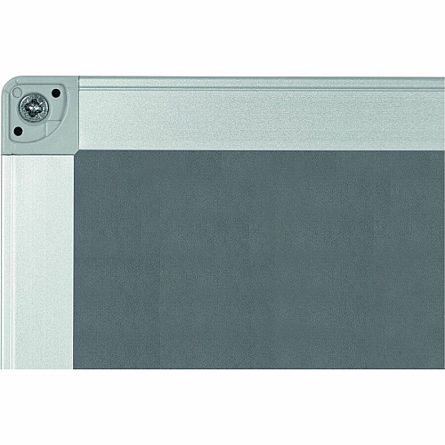 MasterVision Ayda Fabric Bulletin Board Gray Fabric, Felt Surface - Self-healing, Sleek Style - Aluminum Frame - 18" Height x 24" Width - 1 Each (FA02429214)