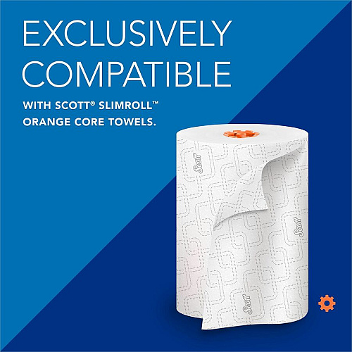 Scott Slimroll Towel Dispenser 13" Height x 12.7" Width x 7.2" Depth - Plastic - Black - Hygienic, Compact, Wall Mountable, Touch-free - 1 Carton (47092)