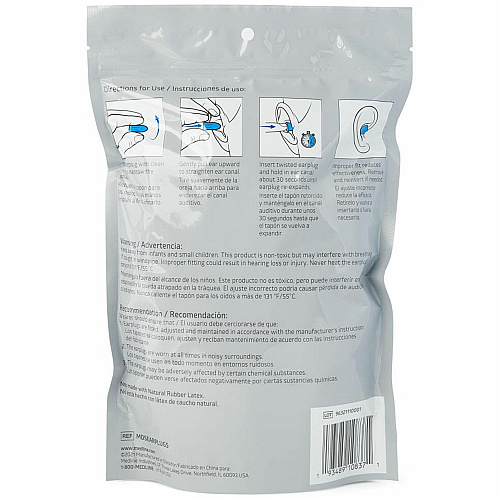 Medline Earplugs Recommended for: Ear - Noise Protection - Foam - Orange - 2/Pair - 50 / Bag (MDSEARPLUG)