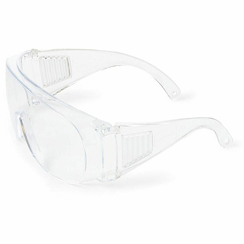 Medline Visitor Safety Glasses Regular - Clear - Latex-free, Comfortable, Disposable - 1 Each (NON24777V)