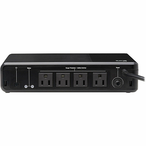Eaton Tripp Lite Series 600VA 300W 120V Standby UPS - 4 NEMA 5-15R Outlets (Surge + Battery Backup), 5-15P Plug, Desktop Desktop/Surface/Wall Mountable - 8 Hour Recharge - 1.50 Minute Stand-by - 120 V AC Input - 120 V AC Output - Single Phase - P (BC600R)