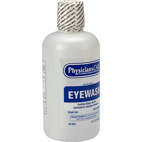 First Aid Only Sterile Ophthalmic Solution Eyewash 1 quart - Sterile - For Eye Burning, Irritated Eyes - 1 Each (24201)