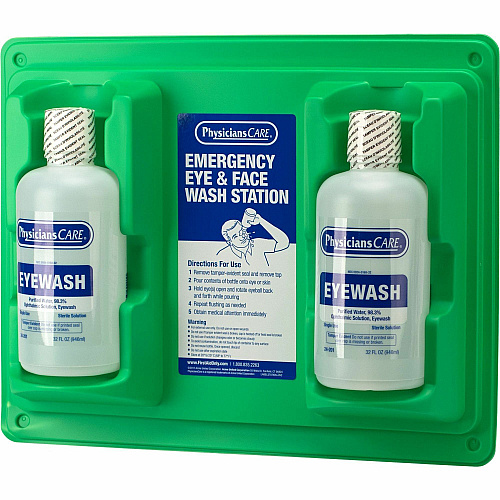 First Aid Only Twin-Bottle Eyewash Station 1 quart - Clear (24300)