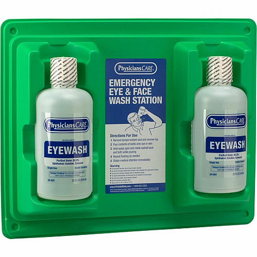 First Aid Only Twin-Bottle Eyewash Station 1 quart - Clear (24300)