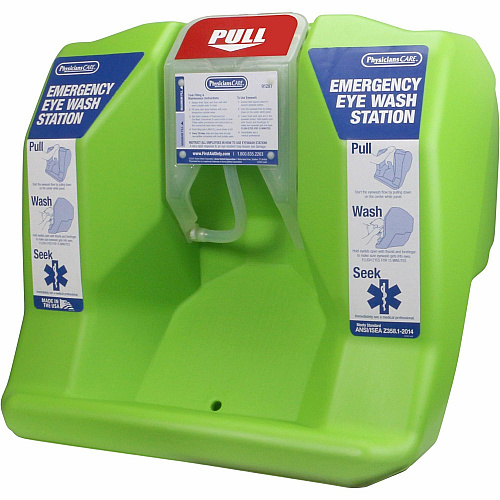 PhysiciansCare Eyewash Station 16 gal - 0.25 Hour - Clear, Bright Green (91288)