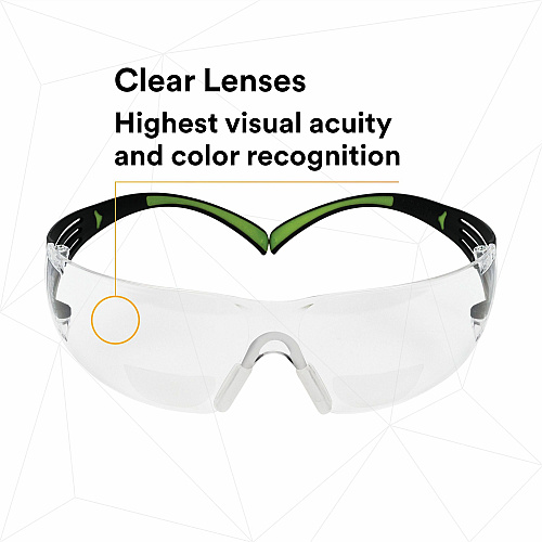 3M SecureFit Protective Eyewear Recommended for: Workplace, Assembly, Cleaning, Demolition, Drilling, Electrical, Facility Maintenance, Grinding, Machine Operation, Metal Machining, Masonry, ... - Fog, UVA, UVB, UVC, Ultraviolet Protection - Pol (SF425AF)