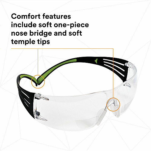 3M SecureFit Protective Eyewear Recommended for: Workplace, Assembly, Cleaning, Demolition, Drilling, Electrical, Facility Maintenance, Grinding, Machine Operation, Metal Machining, Masonry, ... - Fog, UVA, UVB, UVC, Ultraviolet Protection - Pol (SF425AF)