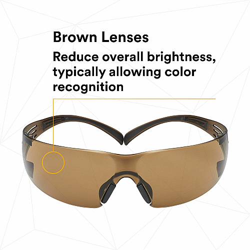 3M SecureFit Protective Eyewear Recommended for: Eye, Indoor/Outdoor - Fog, UVA, UVB, UVC Protection - Polycarbonate - Anti-fog, Comfortable, Soft, Nose Bridge, Impact Resistant, Adjustable Temple - 1 Each (SF405SGAFB)