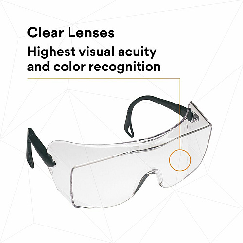3M OX Protective Eyewear - Clear Lens Recommended for: Workplace, Eye - Fog, UVA, UVB, UVC Protection - Polycarbonate - Black - Anti-fog, Anti-scratch, Comfortable, Adjustable Temple, Impact Resistant - 1 Each (1216600000)