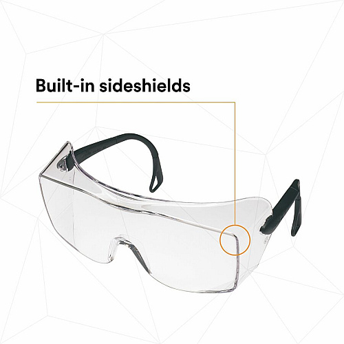 3M OX Protective Eyewear - Clear Lens Recommended for: Workplace, Eye - Fog, UVA, UVB, UVC Protection - Polycarbonate - Black - Anti-fog, Anti-scratch, Comfortable, Adjustable Temple, Impact Resistant - 1 Each (1216600000)