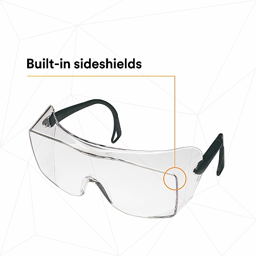 3M OX Protective Eyewear - Clear Lens Recommended for: Workplace, Eye - Fog, UVA, UVB, UVC Protection - Polycarbonate - Black - Anti-fog, Anti-scratch, Comfortable, Adjustable Temple, Impact Resistant - 1 Each (1216600000)