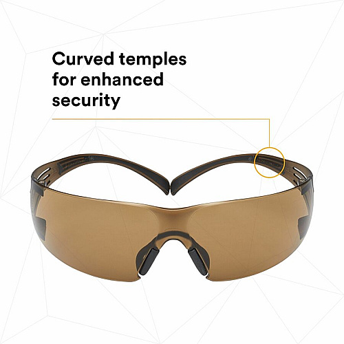 3M SecureFit Protective Eyewear Recommended for: Eye, Indoor/Outdoor - Fog, UVA, UVB, UVC Protection - Polycarbonate - Black - Anti-fog, Comfortable, Soft, Nose Bridge, Impact Resistant, Adjustable Temple - 20 / Carton (SF405SGAFBCT)