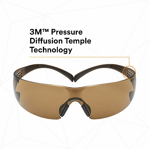 3M SecureFit Protective Eyewear Recommended for: Eye, Indoor/Outdoor - Fog, UVA, UVB, UVC Protection - Polycarbonate - Black - Anti-fog, Comfortable, Soft, Nose Bridge, Impact Resistant, Adjustable Temple - 20 / Carton (SF405SGAFBCT)