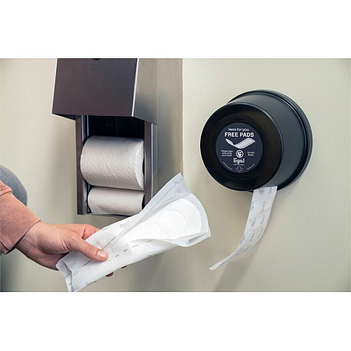 Egal Roll Sanitary Napkin Dispenser 1 x Roll - Black - Refillable, Compact, Key Lock, Tamper Resistant, Durable - 1 Each (3101)