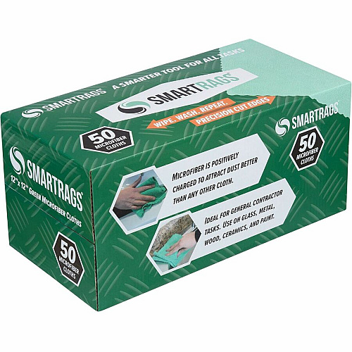 Monarch Smart Rags Microfiber Cloths For Automotive, Office, Healthcare, Household, Garage, Breakroom, Hospital, Industry - Reusable, Streak-free, Lint-free, Dirt Resistant, Grime Resistant - Green - 50 / Box (M950G)