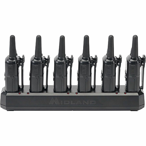 Midland Radio FRS Business Radio Bundle 36 Radio Channels - Silent Operation - AAA - Nickel Metal Hydride (NiMH) - Black - 1 Each (LXT600BBX6)