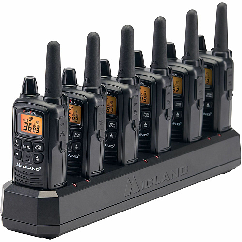 Midland Radio FRS Business Radio Bundle 36 Radio Channels - Silent Operation - AAA - Nickel Metal Hydride (NiMH) - Black - 1 Each (LXT600BBX6)