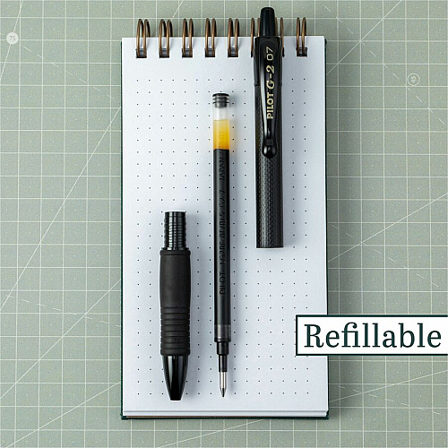 G2 Edge Gel Pen 0.7 mm Fine Pen Point - Refillable - Black Ink - Gel-based - Tungsten Carbide Tip - 36 / Pack (15955)