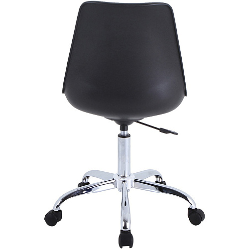 NuSparc Padded Seat Poly Task Chair Poly Seat Material - High Back - 5-star Base - Black - Polyvinyl Chloride (PVC), Plastic, Polyurethane - 1 Each (CH303CNBK)