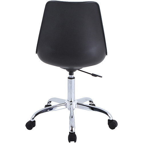 NuSparc Padded Seat Poly Task Chair Poly Seat Material - High Back - 5-star Base - Black - Polyvinyl Chloride (PVC), Plastic, Polyurethane - 1 Each (CH303CNBK)
