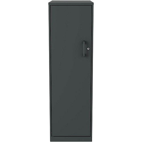 NuSparc Personal Storage Cabinet 18" Length x 14.2" Width x 46.4" Height - 4 x Shelf(ves) - Hinged Door(s) - Sturdy, Durable, Welded, Eco-friendly, Nonporous Surface, Locking Mechanism, Ventilated, Locking Door - Graphite - Steel - Recycled -  (SC418ZZML)
