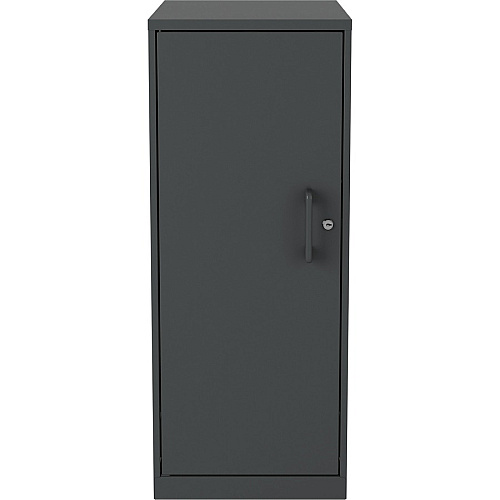 NuSparc Personal Storage Cabinet 18" Length x 14.2" Width x 32.5" Height - 3 x Shelf(ves) - Hinged Door(s) - Sturdy, Durable, Welded, Eco-friendly, Nonporous Surface, Locking Mechanism, Ventilated, Locking Door - Graphite - Steel - Recycled -  (SC318ZZML)