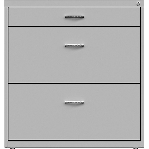 NuSparc Pencil Drawer Lateral File 30" Width x 17.6" Depth x 31.7" Height - 2 x Drawer(s) for File, Pencil - Letter - Lateral - Interlocking, Anti-tip, Ball Bearing Slide, Ball-bearing Suspension, Removable Lock, Durable, Nonporous Surface, Ad (LF318BBSR)