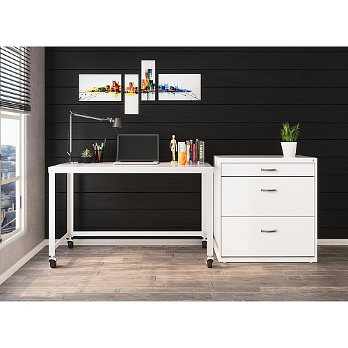 NuSparc Pencil Drawer Lateral File 30" Width x 17.6" Depth x 31.7" Height - 2 x Drawer(s) for File, Pencil - Letter - Lateral - Interlocking, Anti-tip, Ball Bearing Slide, Ball-bearing Suspension, Removable Lock, Durable, Nonporous Surface, Ad (LF318BBWE)