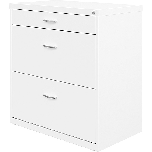 NuSparc Pencil Drawer Lateral File 30" Width x 17.6" Depth x 31.7" Height - 2 x Drawer(s) for File, Pencil - Letter - Lateral - Interlocking, Anti-tip, Ball Bearing Slide, Ball-bearing Suspension, Removable Lock, Durable, Nonporous Surface, Ad (LF318BBWE)