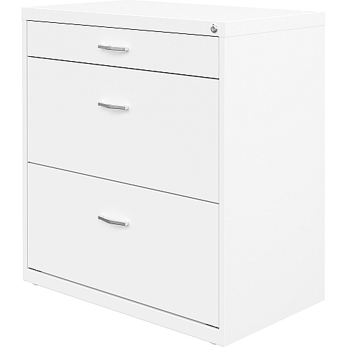 NuSparc Pencil Drawer Lateral File 30" Width x 17.6" Depth x 31.7" Height - 2 x Drawer(s) for File, Pencil - Letter - Lateral - Interlocking, Anti-tip, Ball Bearing Slide, Ball-bearing Suspension, Removable Lock, Durable, Nonporous Surface, Ad (LF318BBWE)