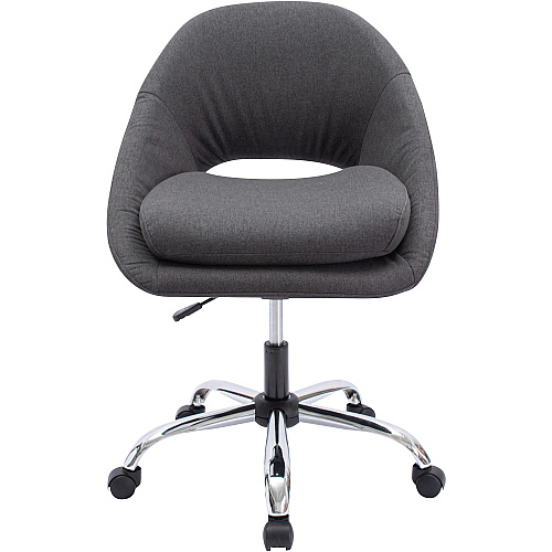NuSparc Resimercial Lounge/Task Chair Neutral Gray Seat Color - Fabric Seat Material - Low Back - 5-star Base - Gray - 1 Each (CH305FNGY)