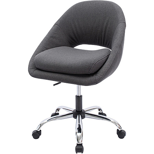 NuSparc Resimercial Lounge/Task Chair Neutral Gray Seat Color - Fabric Seat Material - Low Back - 5-star Base - Gray - 1 Each (CH305FNGY)