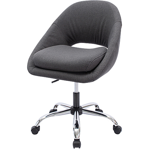NuSparc Resimercial Lounge/Task Chair Neutral Gray Seat Color - Fabric Seat Material - Low Back - 5-star Base - Gray - 1 Each (CH305FNGY)