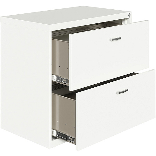 NuSparc 2-Drawer Lateral File 30" Width x 17.6" Depth x 27.7" Height - 2 x Drawer(s) for File - Letter - Lateral - Interlocking, Anti-tip, Ball Bearing Slide, Ball-bearing Suspension, Removable Lock, Leveling Glide, Adjustable Glide, Durable,  (LF218AAWE)