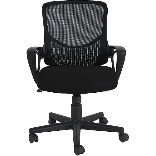 NuSparc Mid-back Mesh Task Chair Fabric Seat Material - Mid Back - Black - 1 Each (CH301MABK)