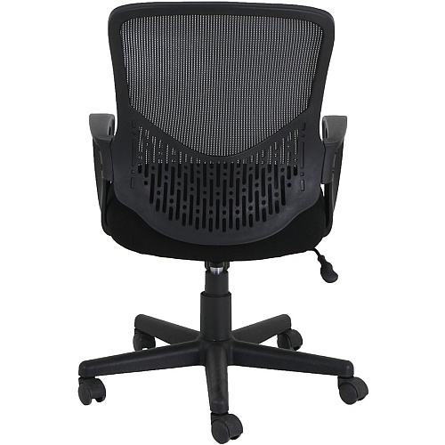 NuSparc Mid-back Mesh Task Chair Fabric Seat Material - Mid Back - Black - 1 Each (CH301MABK)