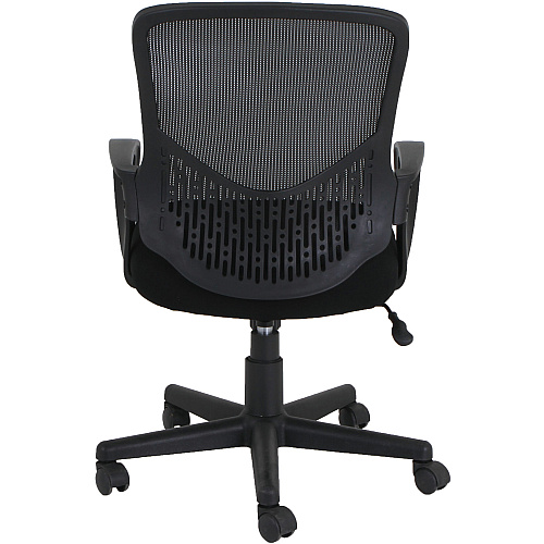 NuSparc Mid-back Mesh Task Chair Fabric Seat Material - Mid Back - Black - 1 Each (CH301MABK)