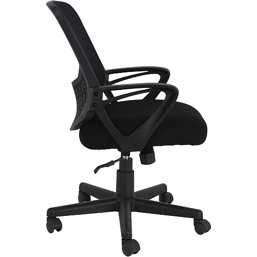 NuSparc Mid-back Mesh Task Chair Fabric Seat Material - Mid Back - Black - 1 Each (CH301MABK)
